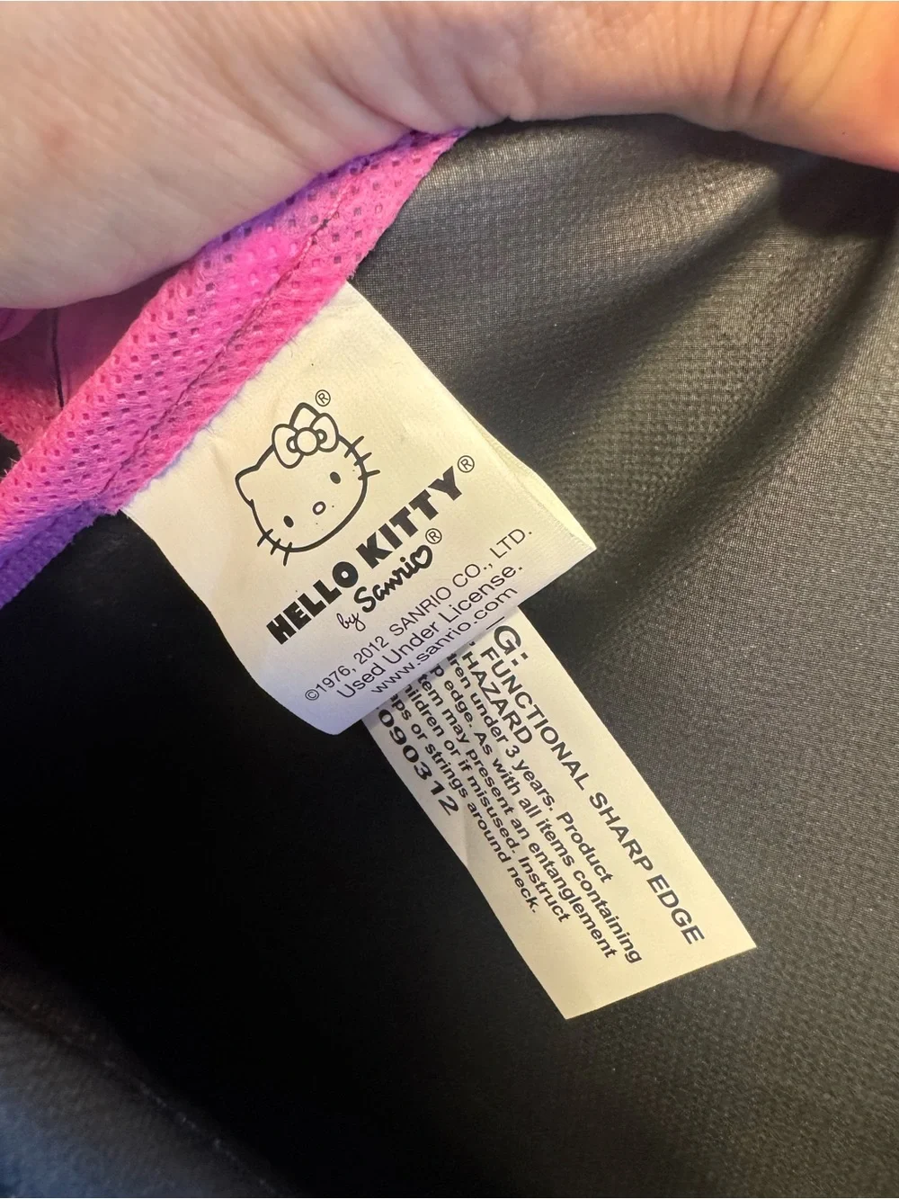 Autentic Hello Kitty Kids Rolling Backpack - Pink and Black